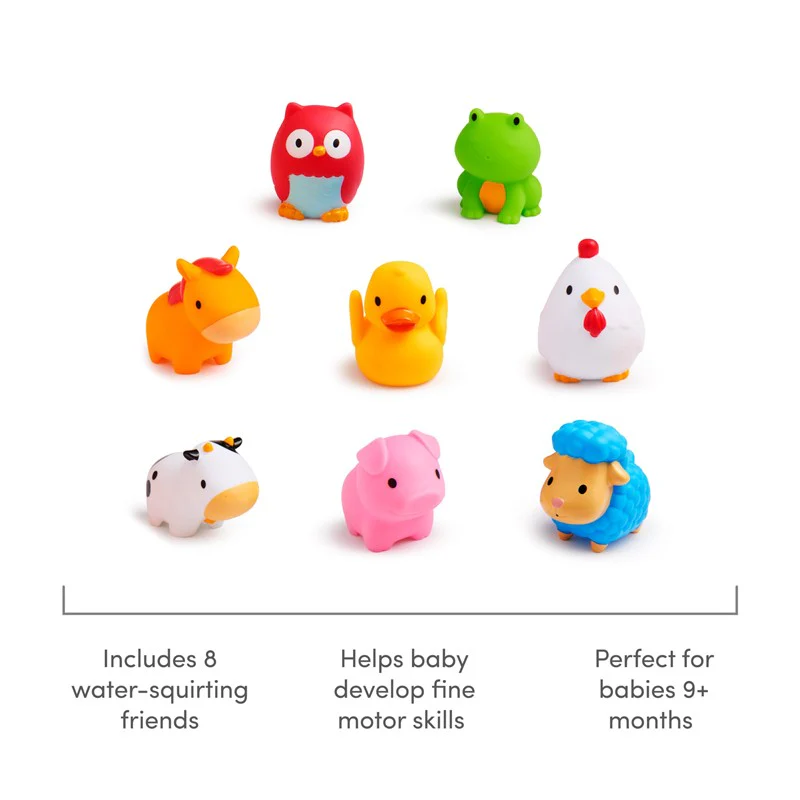 Munchkin® Baby Bath Toy Squirts, Farm™ Animals, 8 Pack - Image 5