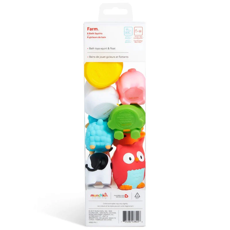 Munchkin® Baby Bath Toy Squirts, Farm™ Animals, 8 Pack - Image 7