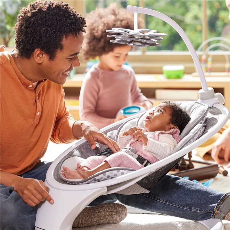 Munchkin® Baby Bloom™ Mobile for Munchkin Swing - High-Contrast Infant Mobile with Mirror - Image 2