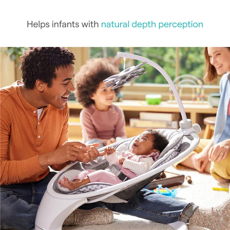 Munchkin® Baby Bloom™ Mobile for Munchkin Swing - High-Contrast Infant Mobile with Mirror - Image 5