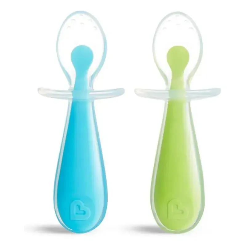 Munchkin - 2Pk Gentle Scoop Spoons, Blue/Green