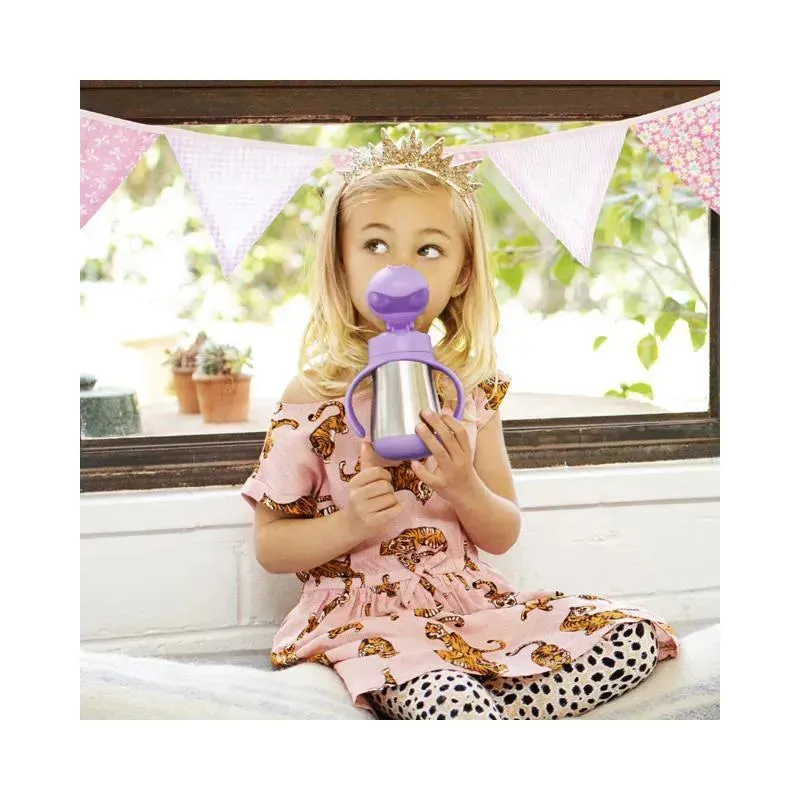 Munchkin 8Oz Cool Cat Stainless Steel Cup, Purple - Image 3