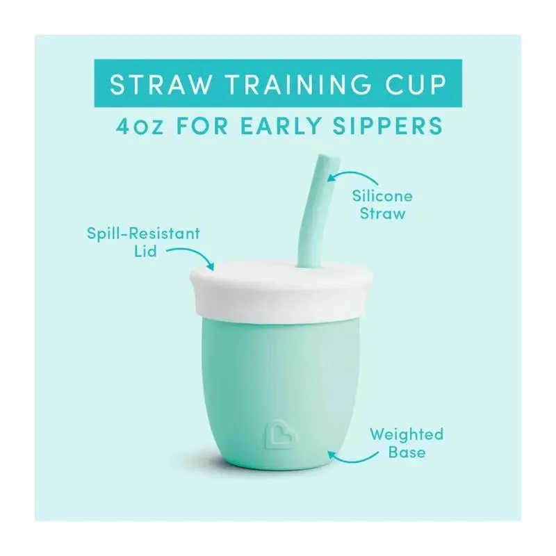 Munchkin - C’est Silicone! Training Cup with Straw, Mint - Image 3