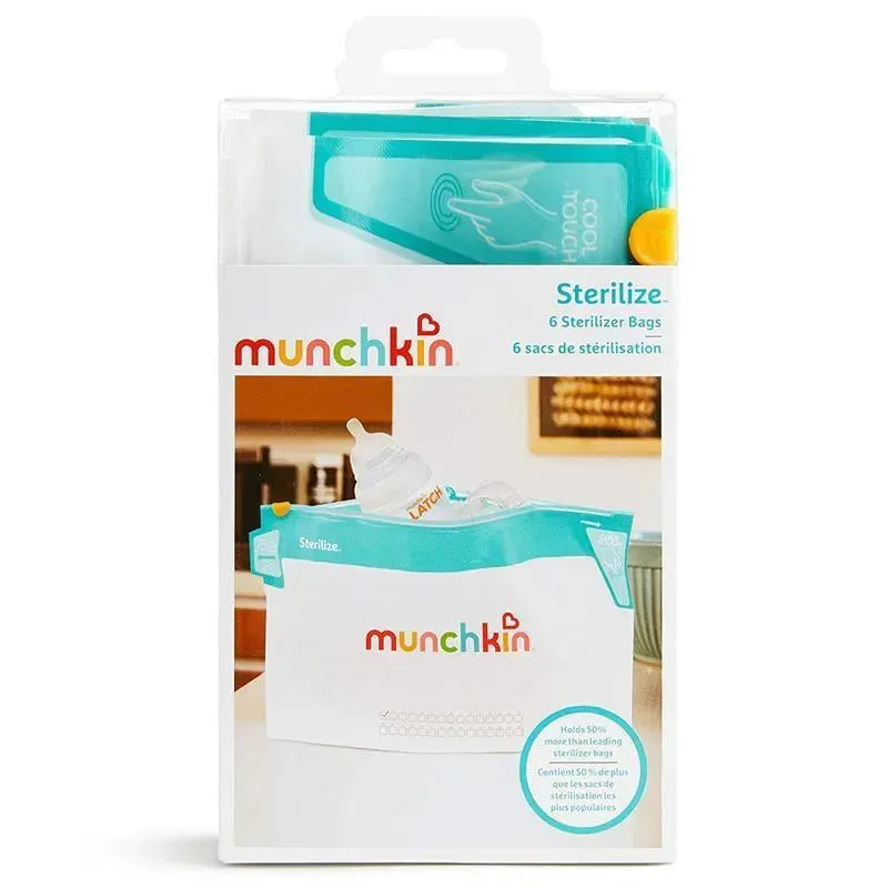 Munchkin Jumbo Bottle Sterilizing Bags, Microwave Bottle Sterilizer Bags - 6Pk, 180 Uses - Image 3