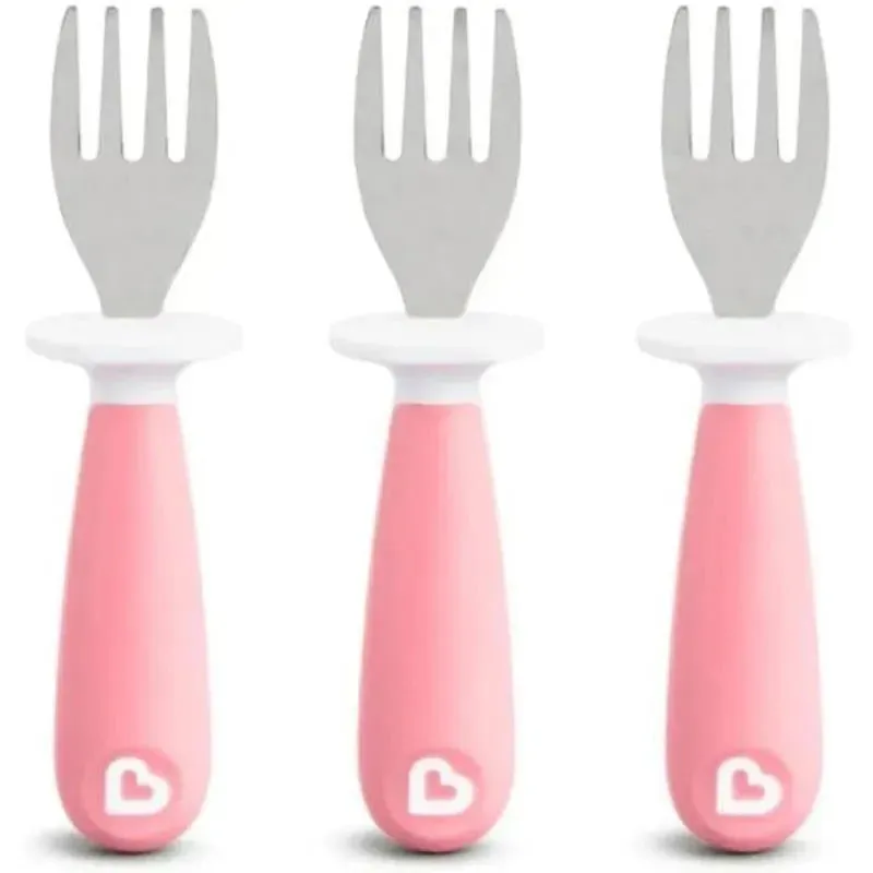 Munchkin - Raise 3Pk Toddler Forks, Pink
