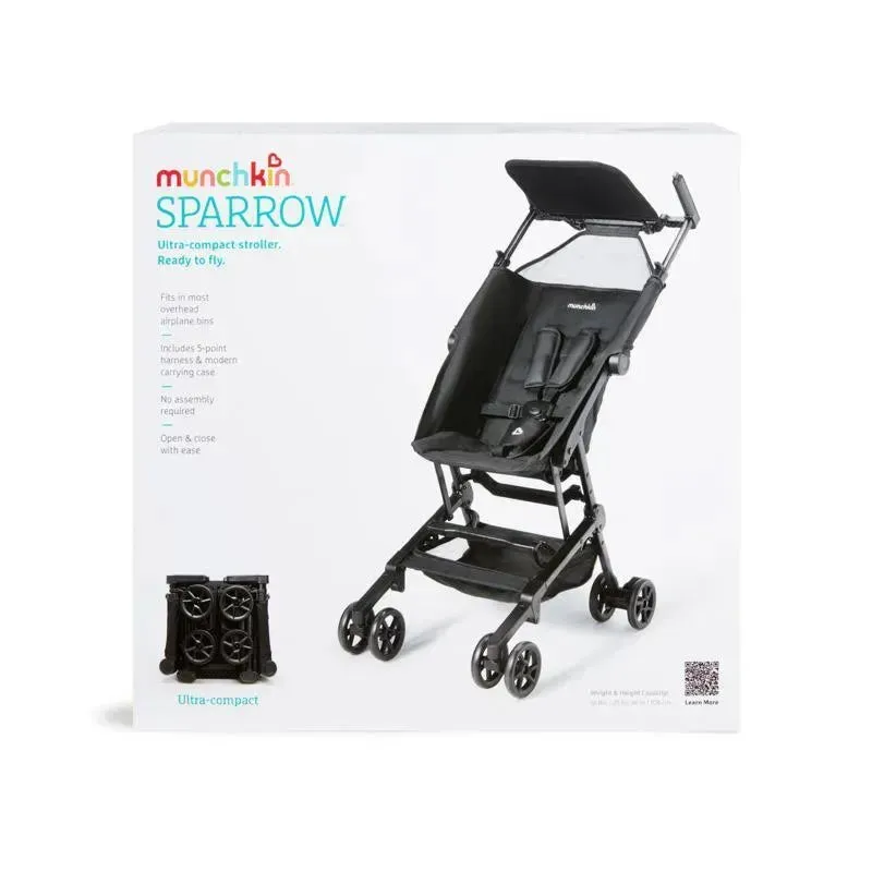 Munchkin Sparrow Ultra Compact Stroller - Black - Image 8