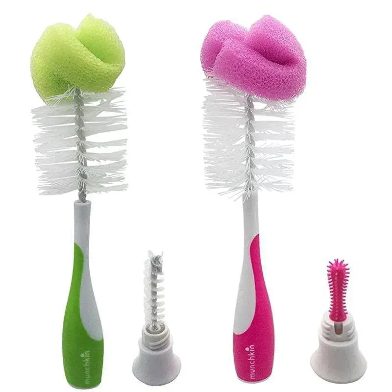 Munchkin Sponge Bottle Brush, Colors May Vary 2pk - Image 3