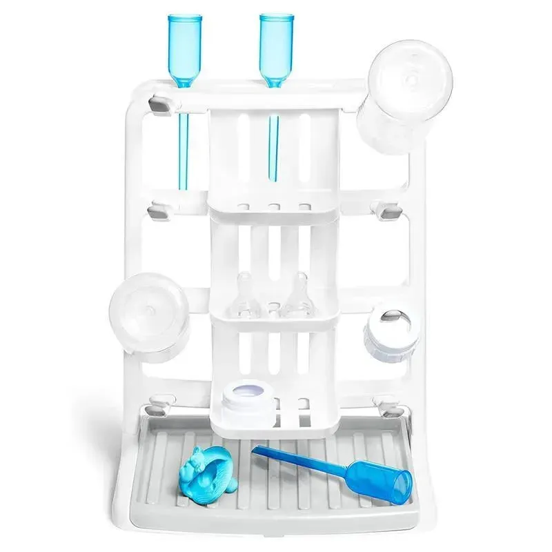 Munchkin - Tidy Dry Space Saving Vertical Bottle Drying Rack for Baby Bottles and Accessories, White - Image 3