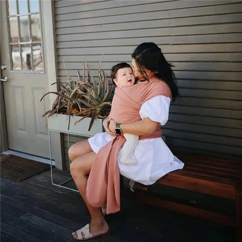 Mushie - 100% Organic Cotton Baby Wrap Carrier, Cedar - Image 2