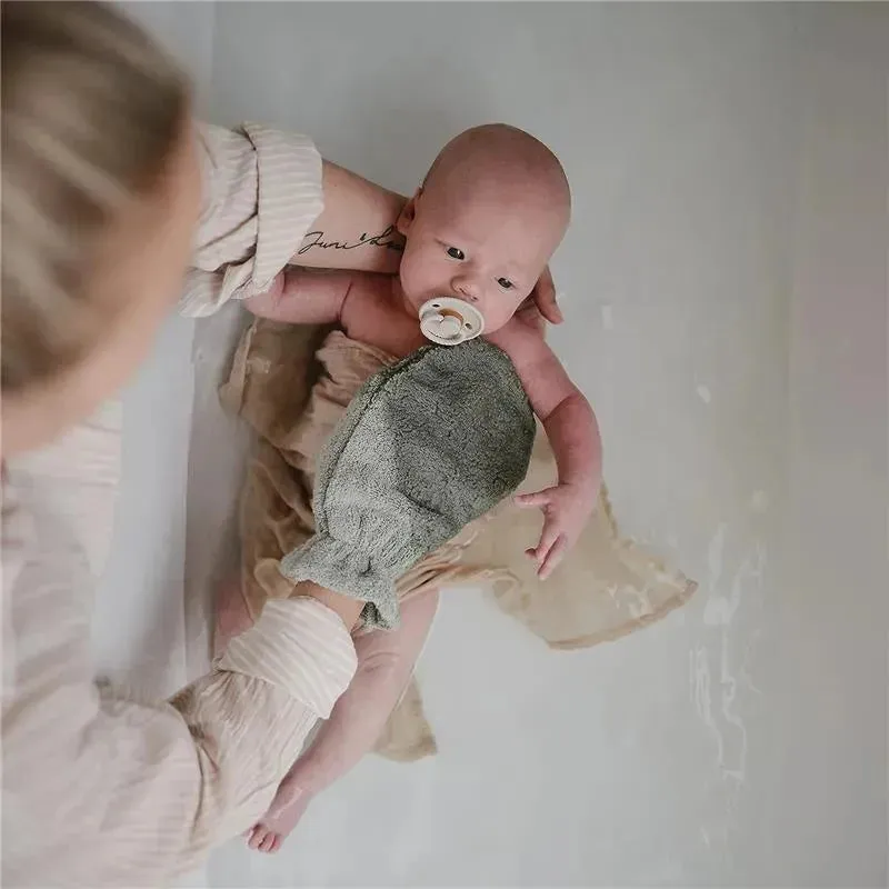 Mushie - 2Pk Baby Bath Mitt, Gray - Image 2