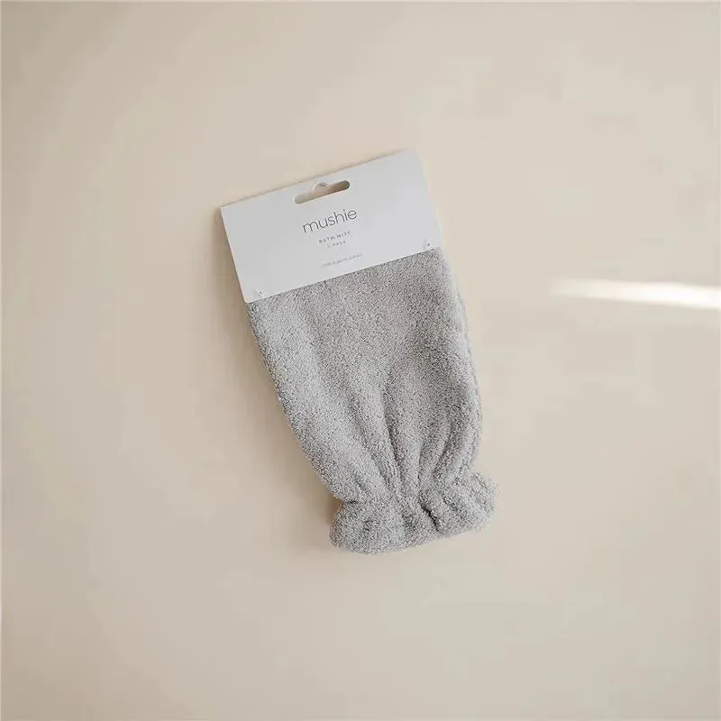 Mushie - 2Pk Baby Bath Mitt, Gray - Image 3