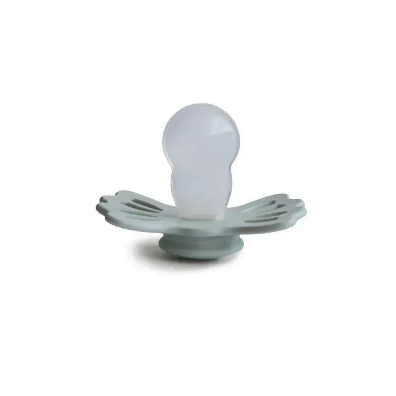 Mushie - 2Pk Lucky Symmetrical Silicone Pacifier, 6/18M, Sage/Silver Gray - Image 3