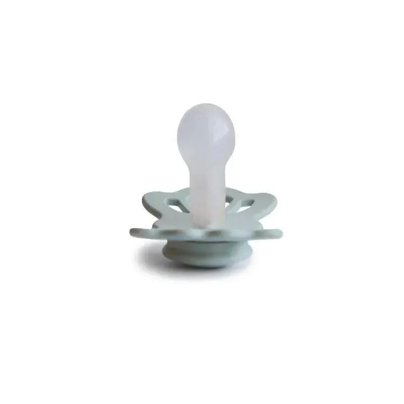 Mushie - 2Pk Lucky Symmetrical Silicone Pacifier, 6/18M, Sage/Silver Gray - Image 4