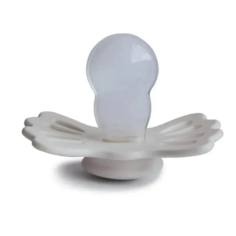 Mushie - 2Pk Lucky Symmetrical Silicone Pacifier, Silky Satin/Cream, 6/18M - Image 2