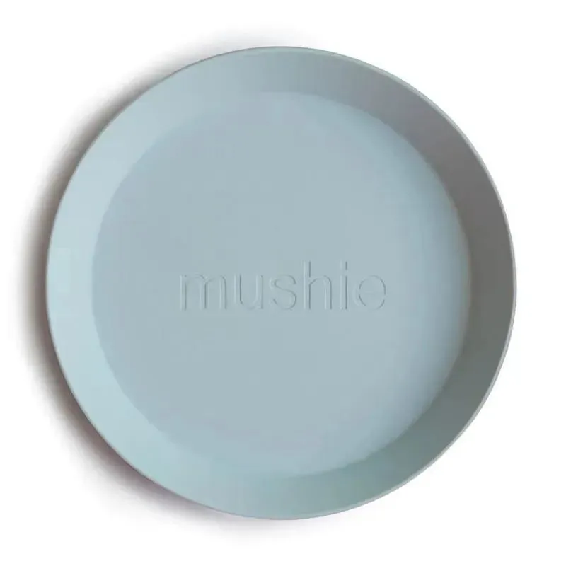 Mushie - 2Pk Round Dinnerware Plates Set, Powder Blue - Image 2