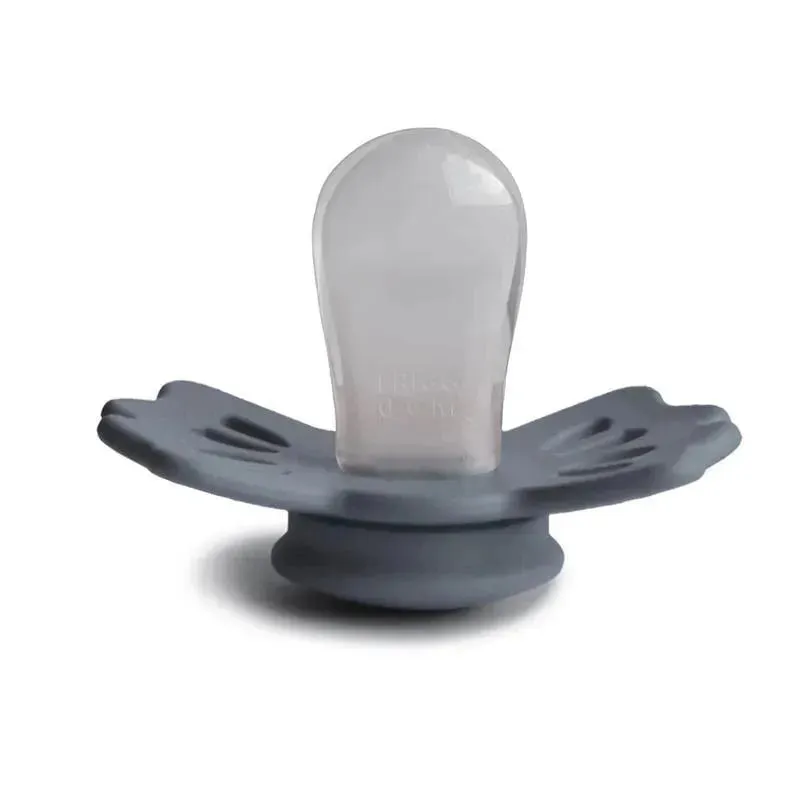Mushie - 2Pk Sage/Great Gray Lucky Symmetrical Silicone Pacifier, 0/6M - Image 2