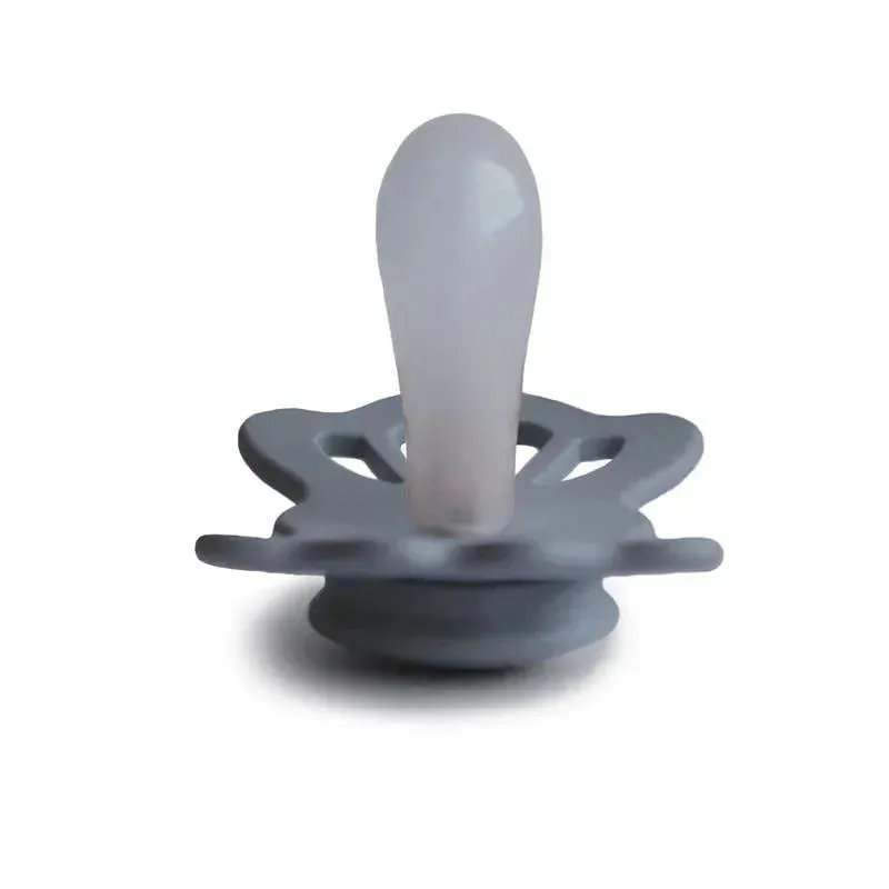 Mushie - 2Pk Sage/Great Gray Lucky Symmetrical Silicone Pacifier, 0/6M - Image 3