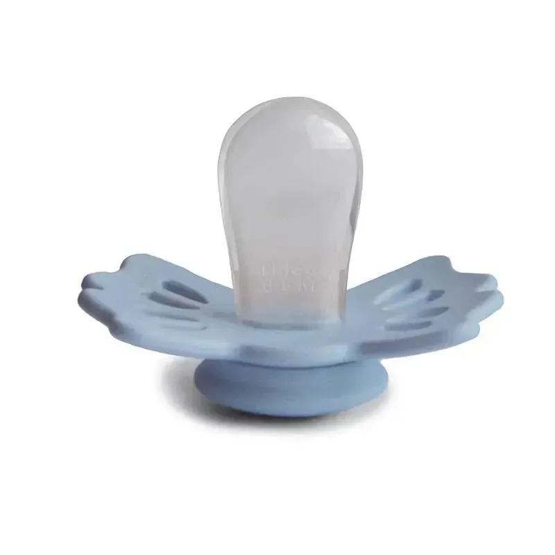 Mushie - 2Pk Slate/Powder Blue Lucky Symmetrical Silicone Pacifier, 0/6M - Image 2