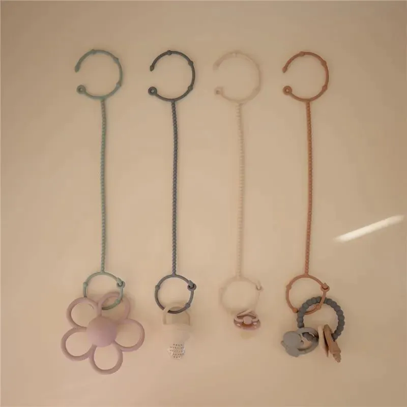 Mushie - Adjustable Silicone Strap 2-Pack, Blush/Shifiting Sand - Image 6