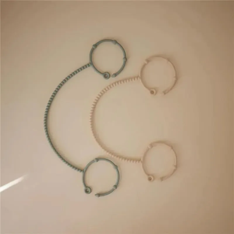 Mushie - Adjustable Silicone Strap 2-Pack, Natural/Shifiting Sand - Image 3