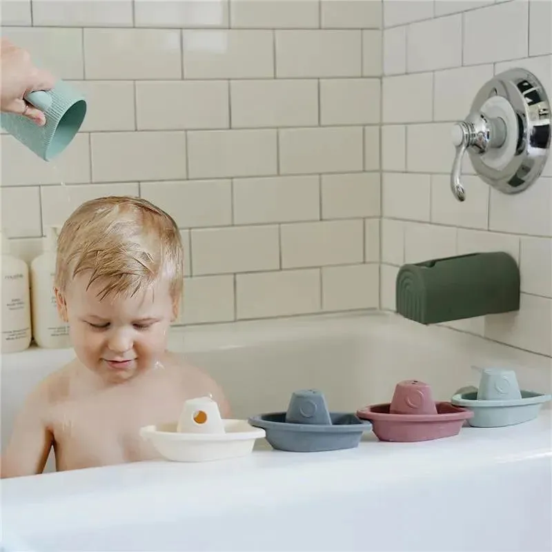 Mushie - Baby Bath Rinse Cup, 100% Food Grade Silicone, Sage - Image 4