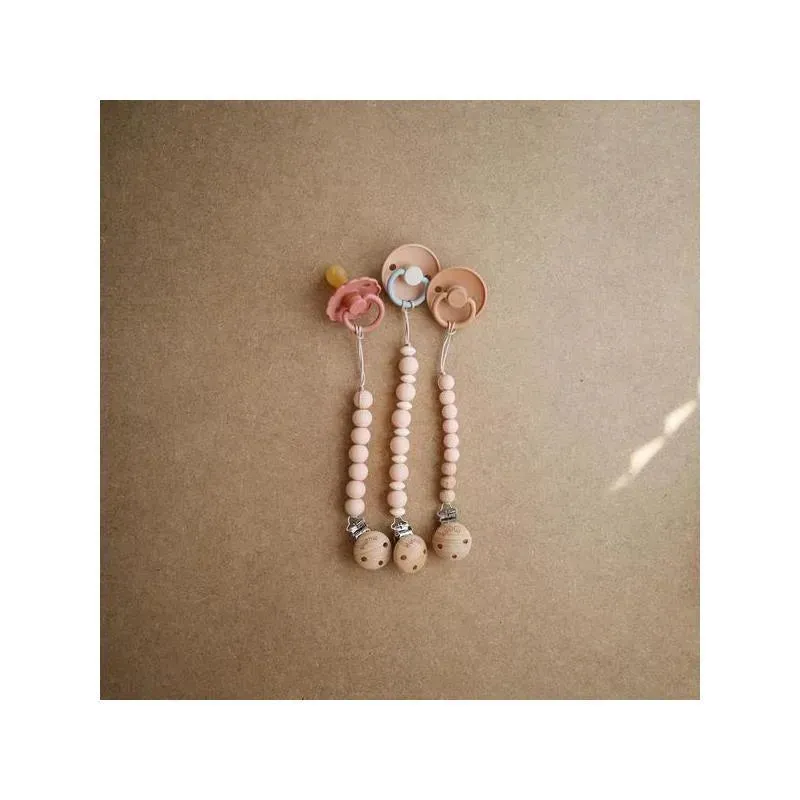 Mushie - Baby Pacifier Clip | Cleo - Blush - Image 6