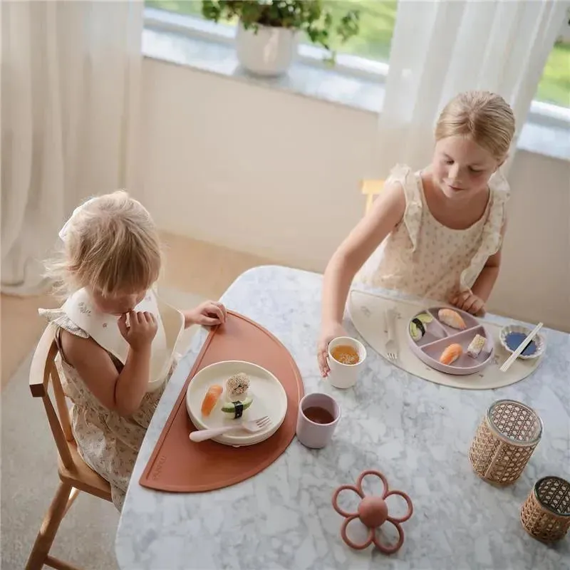 Mushie - Classic Silicone Suction Plate, BPA-Free Non-Slip Design, Blush - Image 5