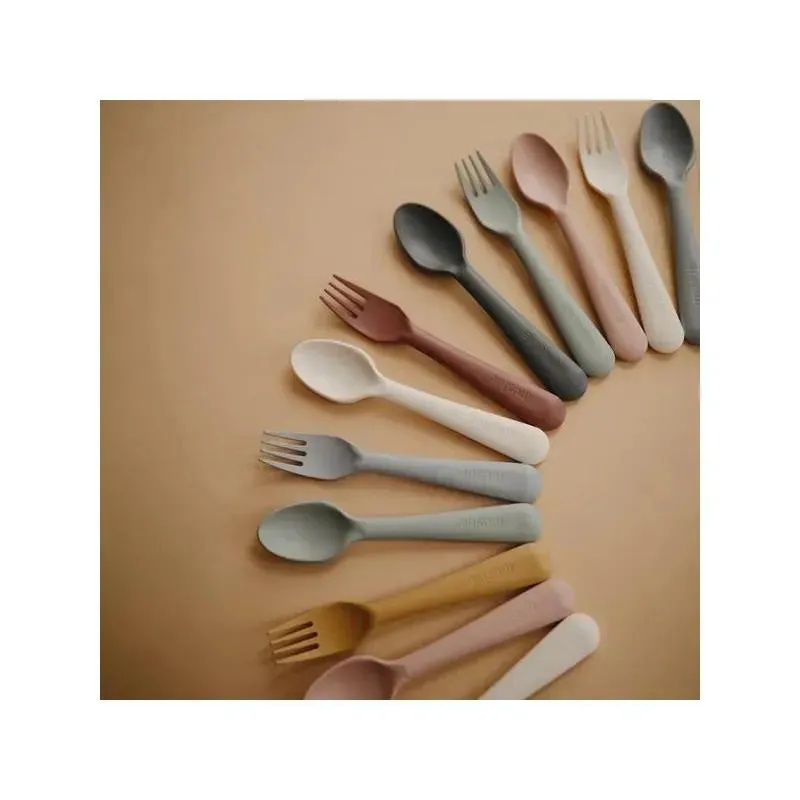 Mushie - Dinnerware Fork And Spoon Set (Sage) - Image 3