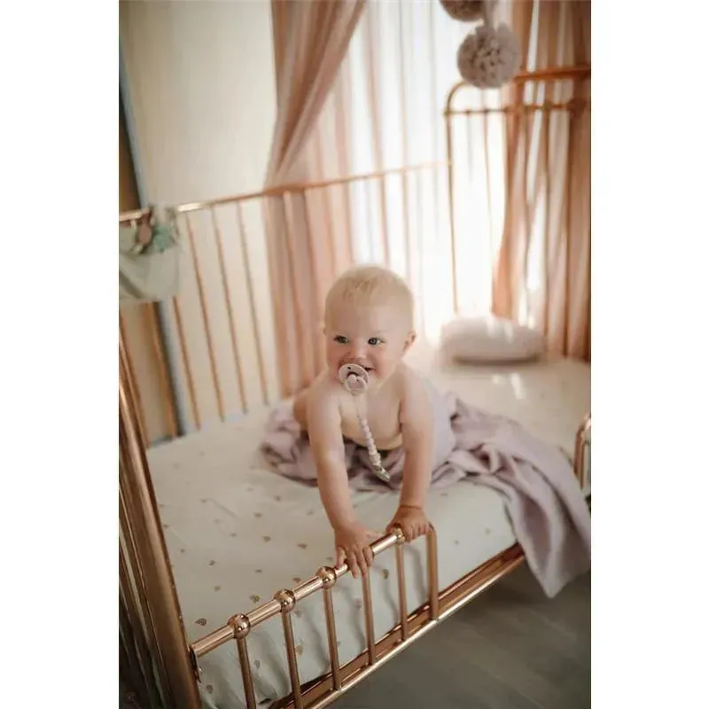 Mushie - Extra Soft Muslin Crib Sheet (Rainbow) - Image 4