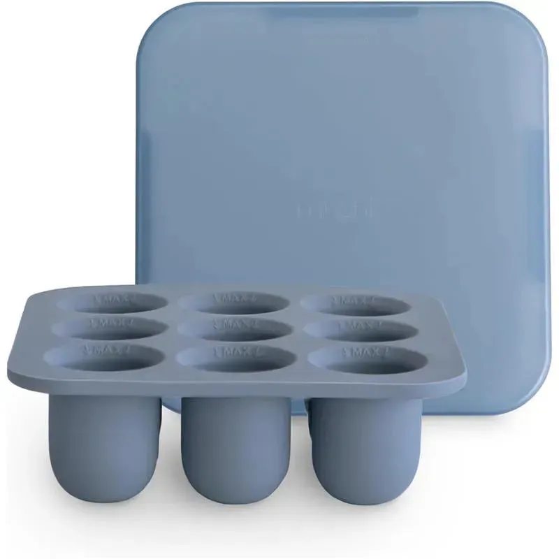 Mushie - Fresh Food Feeder Freezer Tray with Lid for Frozen Baby Food, Tradewinds