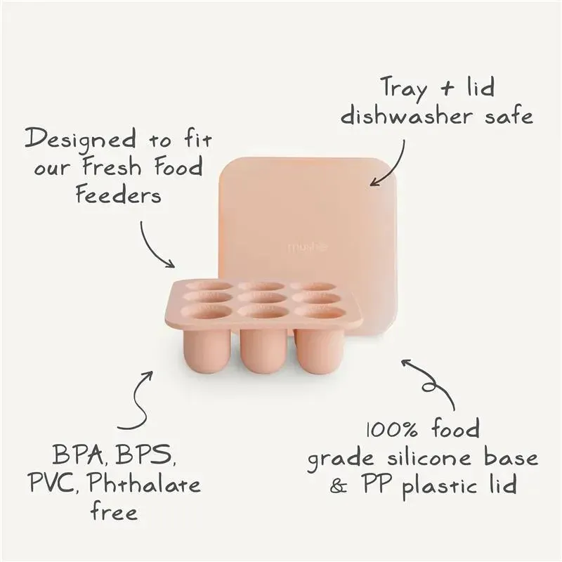 Mushie - Fresh Food Feeder Freezer Tray with Lid for Frozen Baby Food, Tradewinds - Image 2