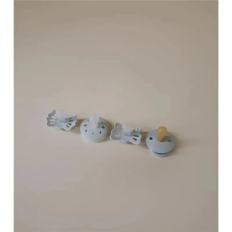 Mushie - Frigg Baby's First Pacifier Set, Moonlight Sailing 4-Pack, BPA-Free, 0 to 6 Months, Powder Blue - Image 2