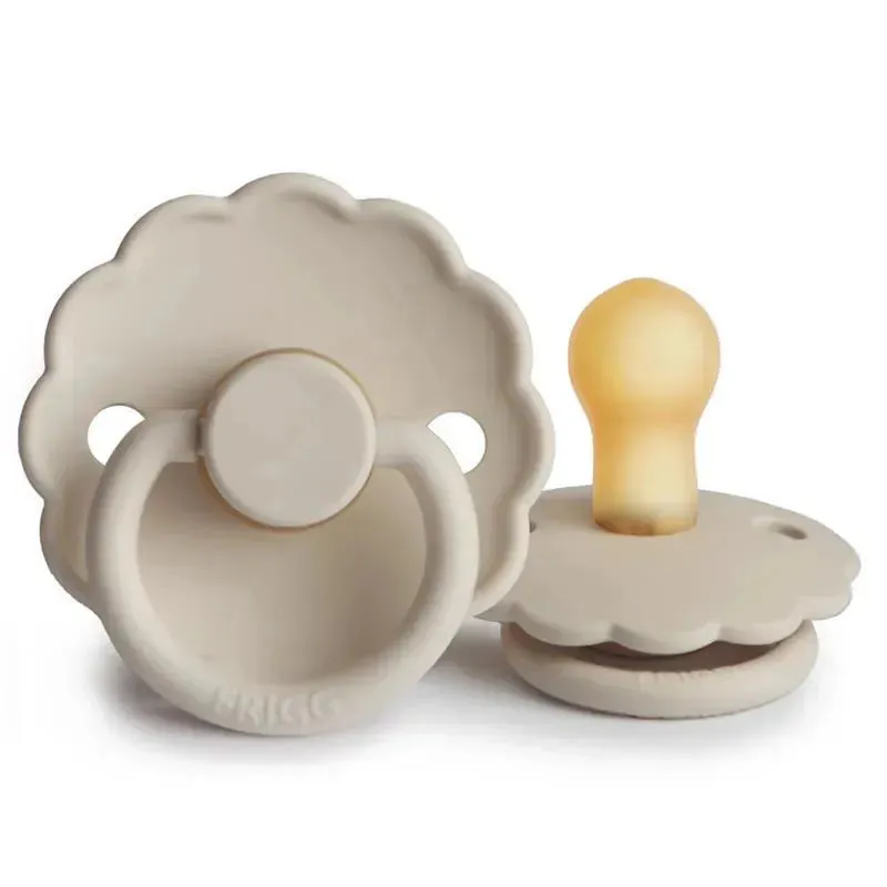 Mushie Frigg Daisy Natural Rubber Pacifier Sandstone