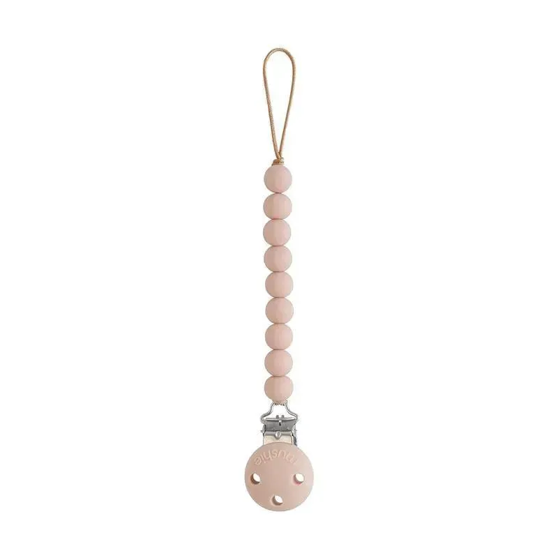 Mushie - Hera Silicone Pacifier Clip, Blush