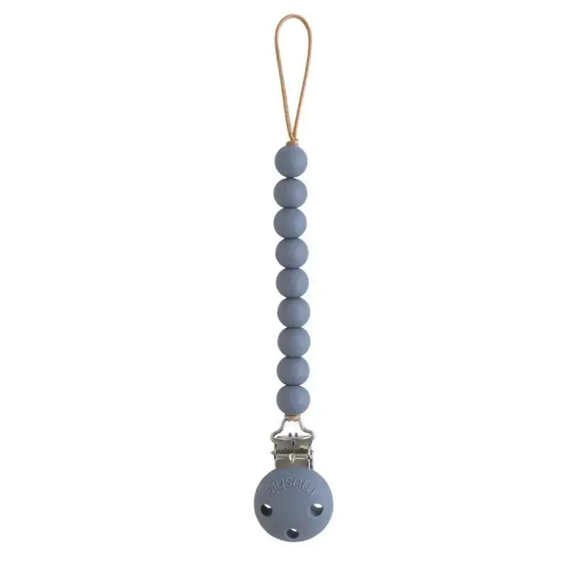 Mushie - Hera Silicone Pacifier Clip, Tradewinds