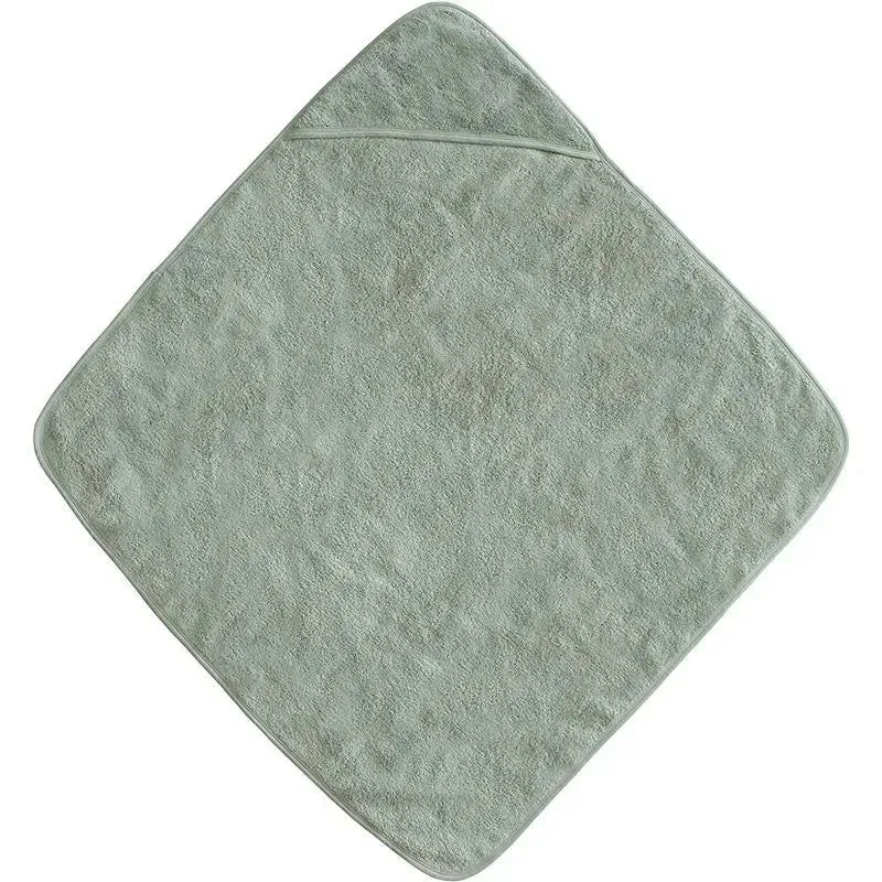 Mushie - Organic Cotton Baby Hooded Towel, Moss - Image 3