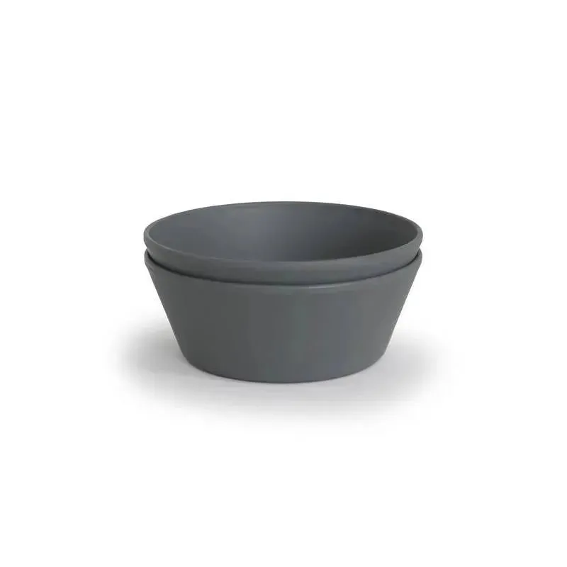 Mushie - Round Dinnerware Bowl Set Of 2 (Smoke)