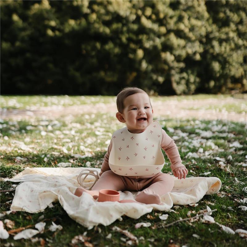 Mushie - Silicone Baby Bib, Bows - Image 4