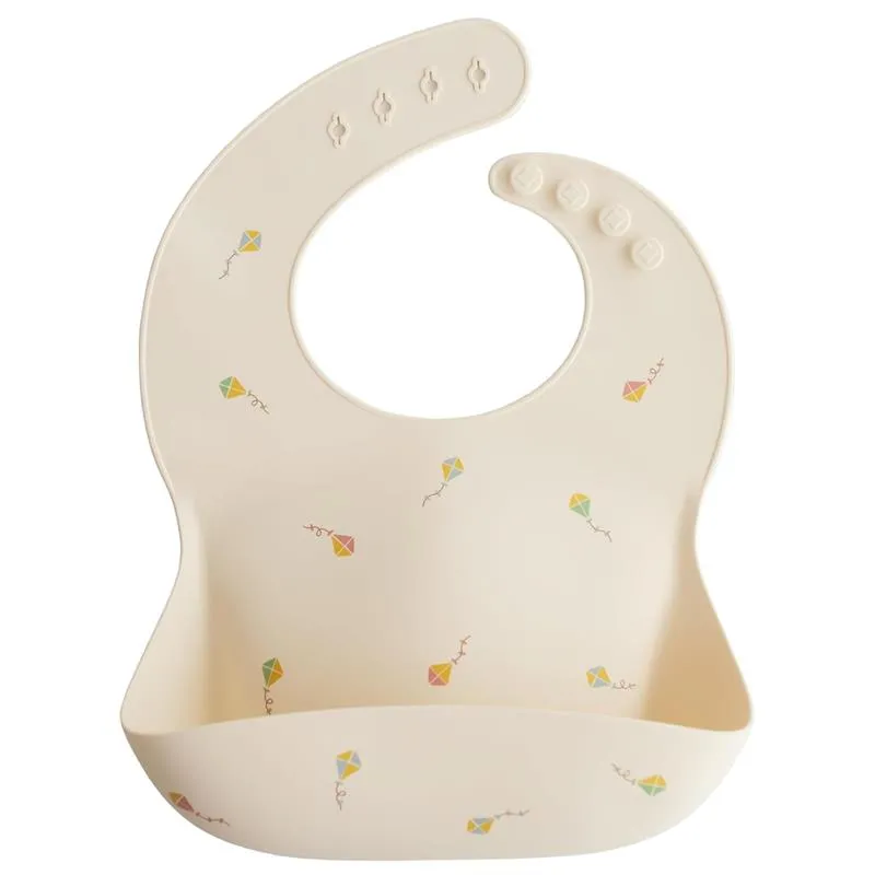Mushie - Silicone Baby Bib, Kites