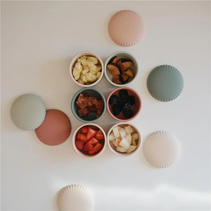 Mushie - Silicone Baby Food Containers Green Combo - Image 4