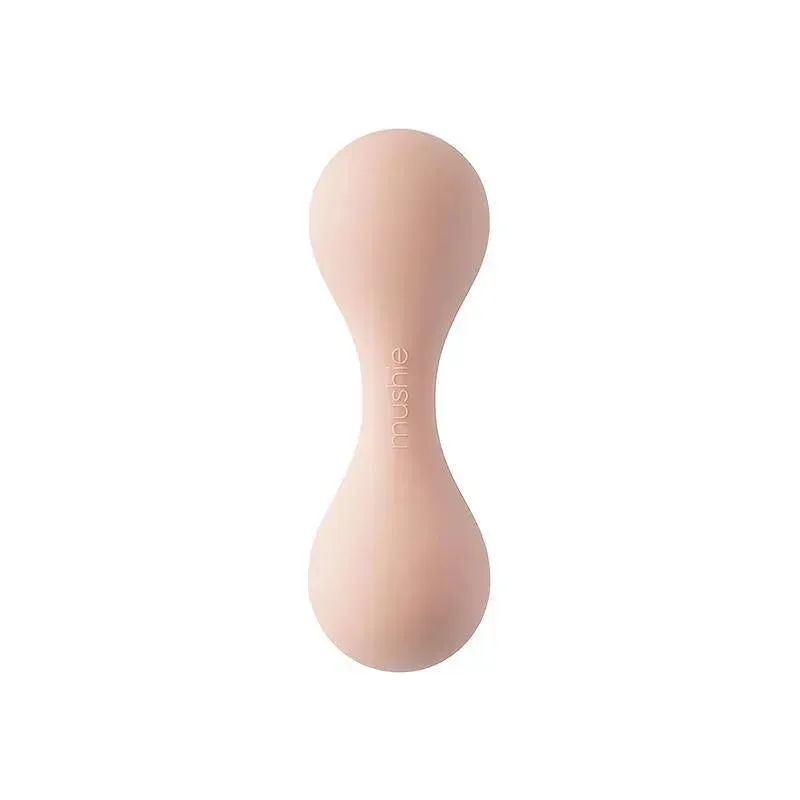 Mushie - Silicone Baby Rattle Toy, Blush