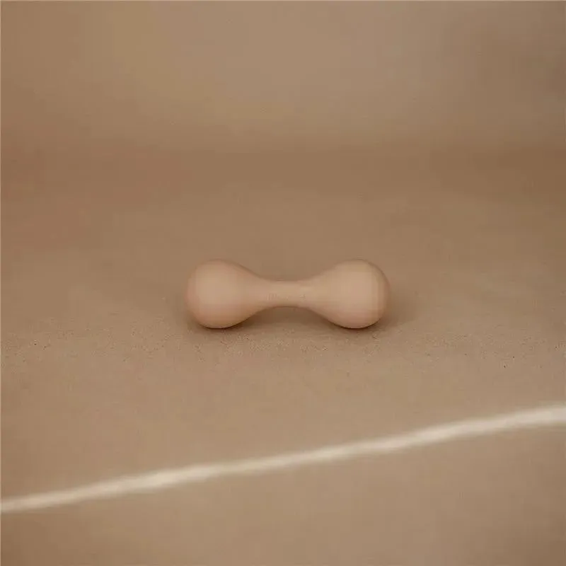 Mushie - Silicone Baby Rattle Toy, Natural - Image 3