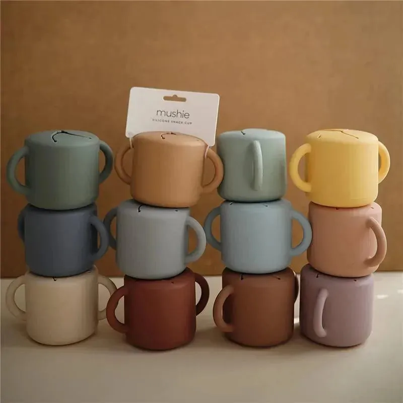 Mushie - Silicone Baby Snack Cup, Shifting Sand - Image 4