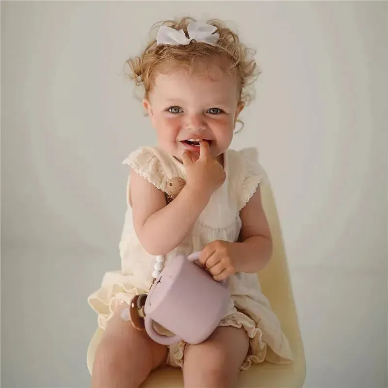 Mushie - Silicone Baby Snack Cup, Soft Lilac - Image 2