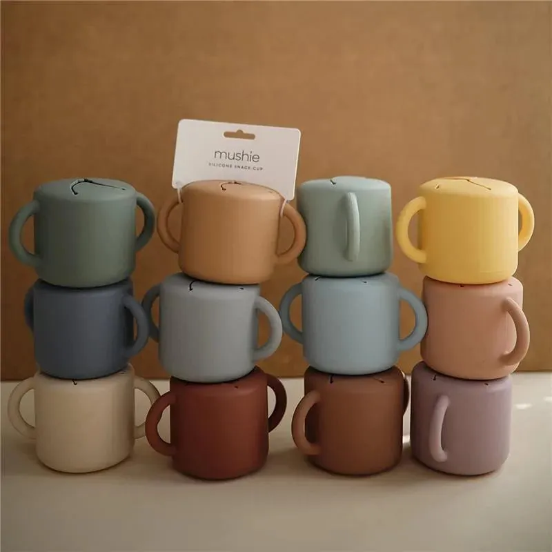 Mushie - Silicone Baby Snack Cup, Soft Lilac - Image 3