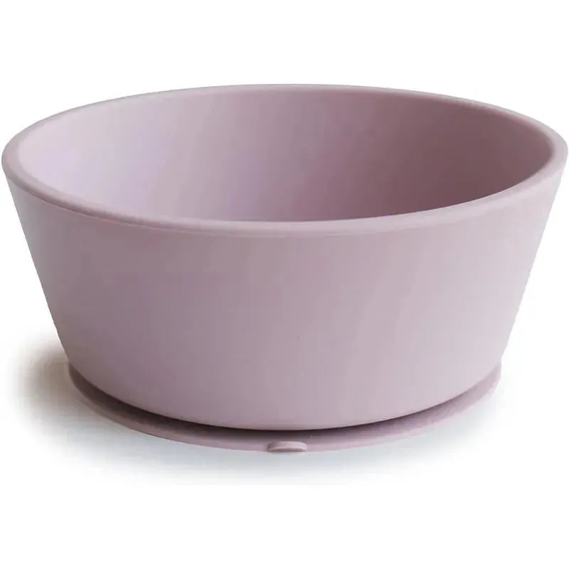 Mushie - Silicone Baby Suction Bowl, Soft Lilac