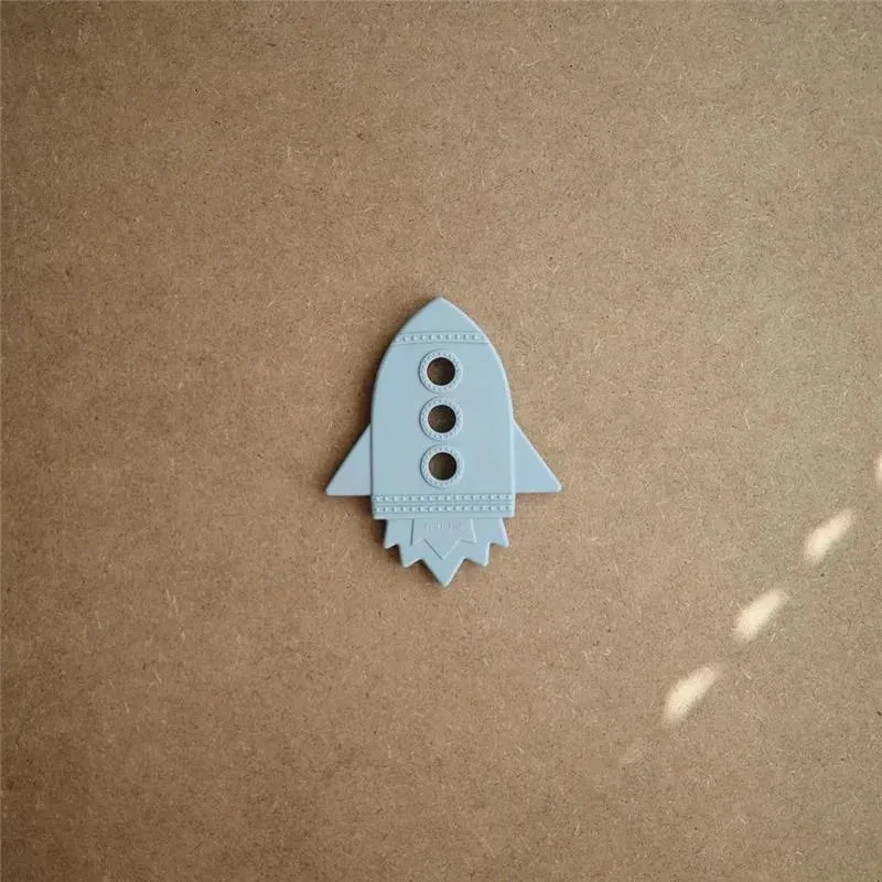 Mushie Silicone Baby Teether Rocket Cloud - Image 2