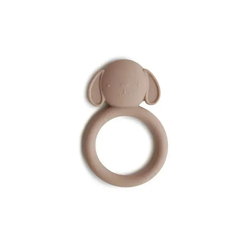Mushie Silicone Baby Teether Toy Dog