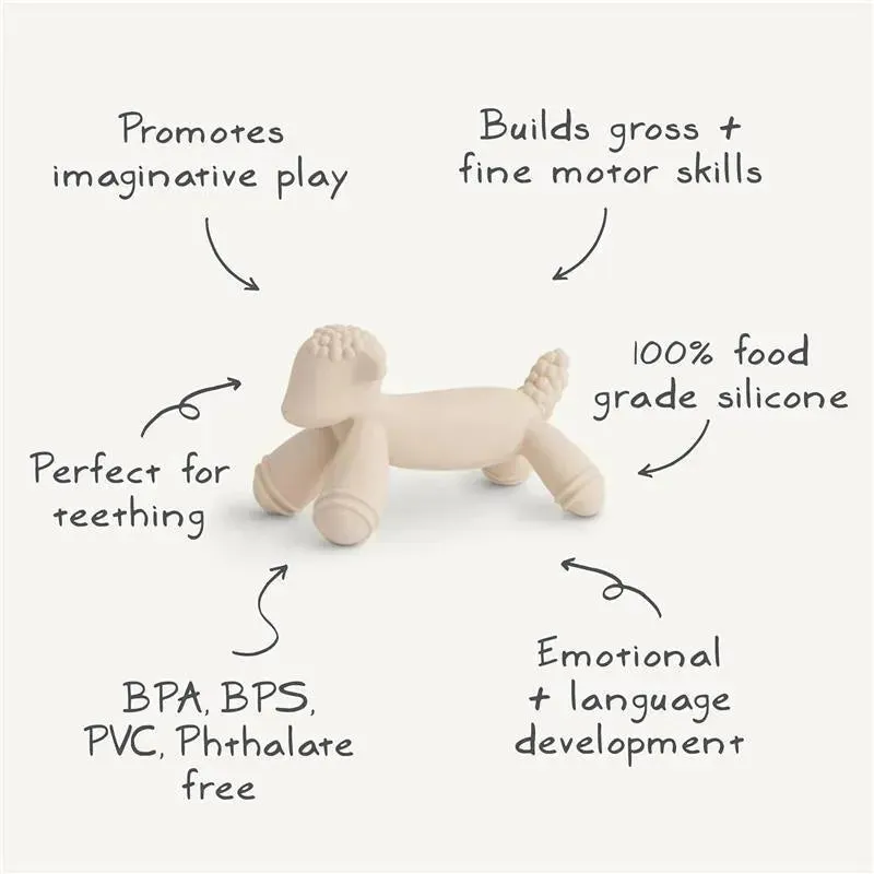 Mushie - Silicone Baby Teether Toy, Lamb Figurine - Image 4
