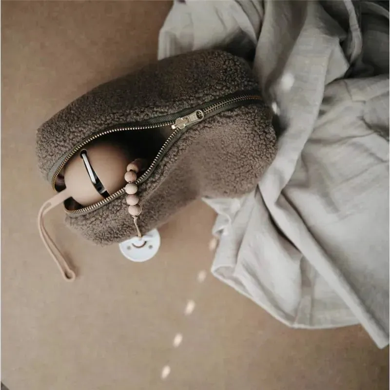 Mushie - Silicone Pacifier Holder Case, Dried Thyme - Image 2